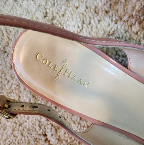 Cole Haan Powder Pink Shoes, Heeled Sandals, slingback - Picture 10 of 11